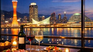 神戸ワイン会　シノワーズトップ夜景